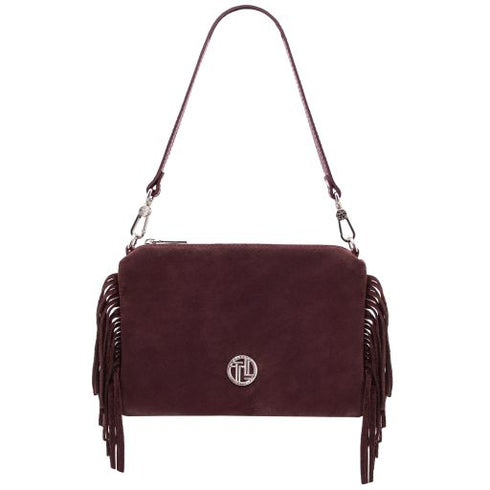 Nomade - Suede leather fringe clutch